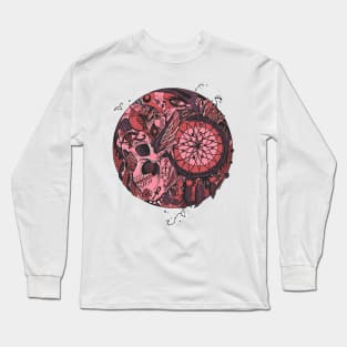 Ambrose Skull and Dreamcatcher Circle Long Sleeve T-Shirt